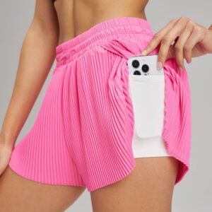 Sports Shorts Fake Two Pieces Pleated Skirt Pants